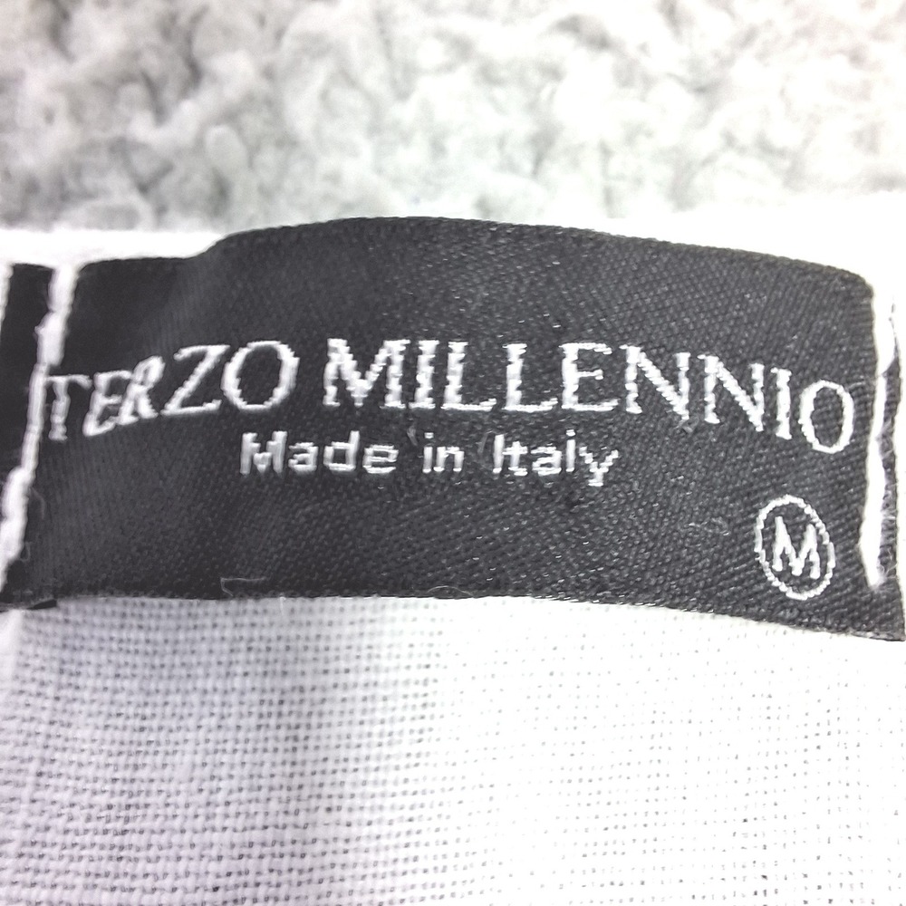 Terzo Millennio Tunic Womens Medium White 100% Linen Made in Italy Boho Top - Picture 3 of 6